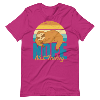 Not today retro sloth | Unisex t-shirt