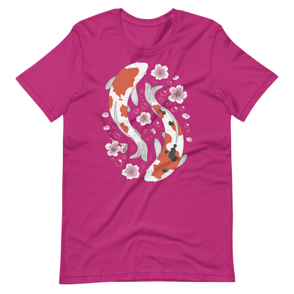 Koi fish and flowers | Unisex t-shirt