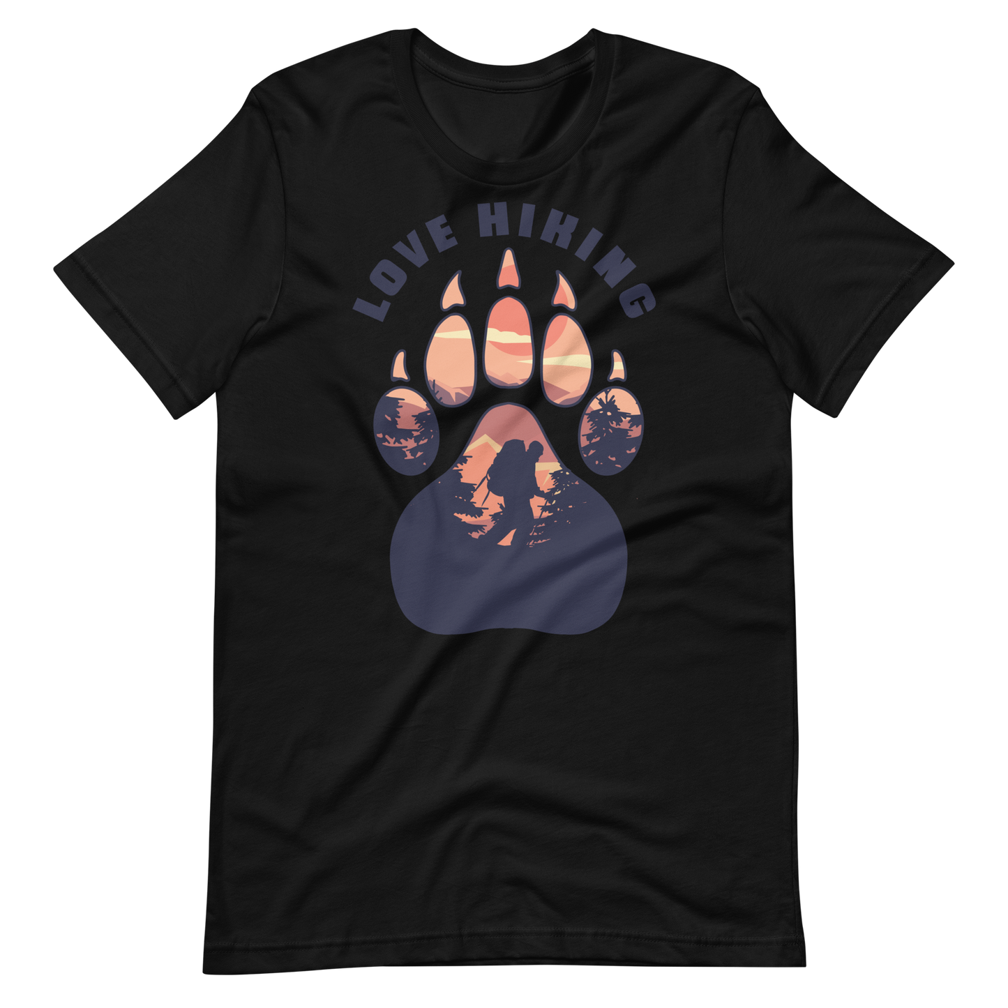 Love hiking bear paw | Unisex t-shirt