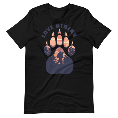 Love hiking bear paw | Unisex t-shirt