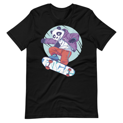 Panda skateboarding | Unisex t-shirt