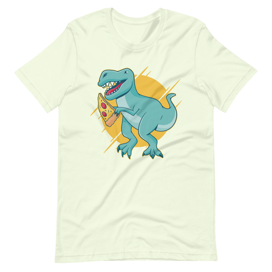 Dinosaur animal eating pizza | Unisex t-shirt