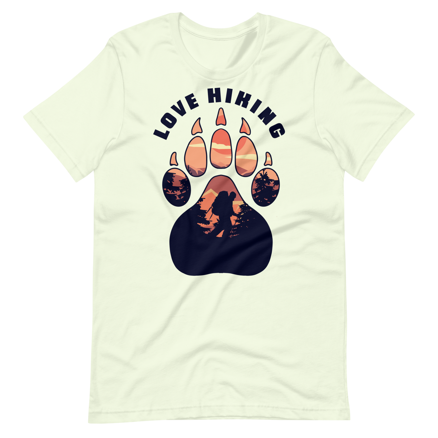 Love hiking bear paw | Unisex t-shirt