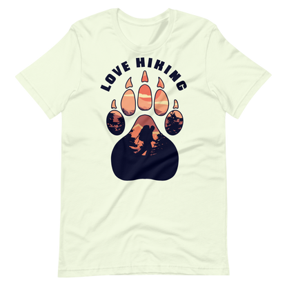 Love hiking bear paw | Unisex t-shirt