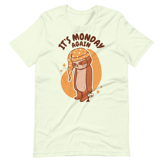 Monday sloth cartoon | Unisex t-shirt