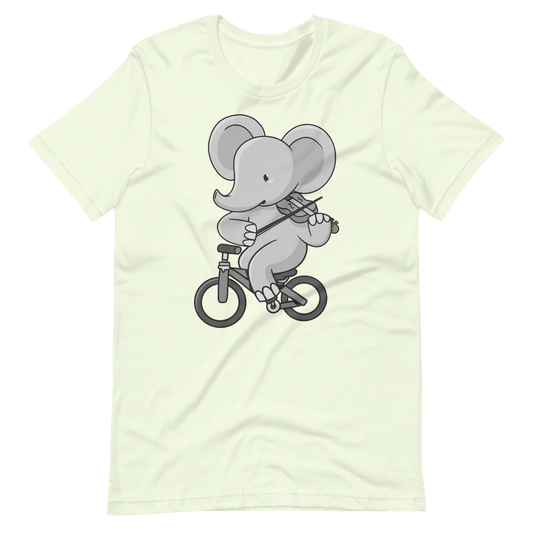 Cute elephant violin cartoon | Unisex t-shirt