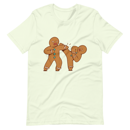 Gingerbread men fight | Unisex t-shirt