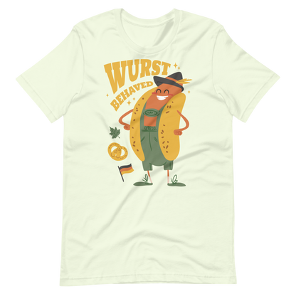 Oktoberfest hot-dog cartoon | Unisex t-shirt