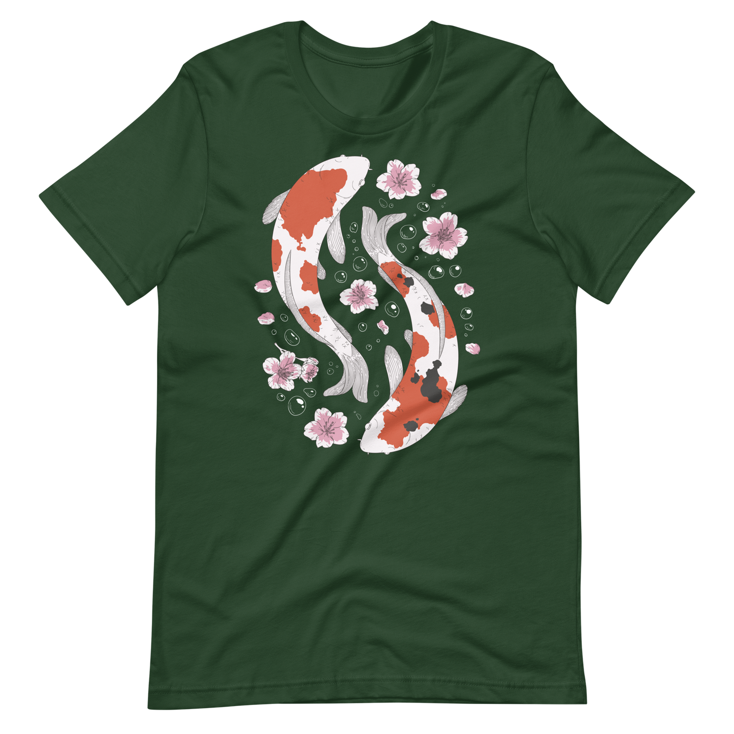 Koi fish and flowers | Unisex t-shirt