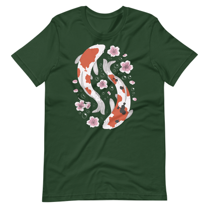 Koi fish and flowers | Unisex t-shirt