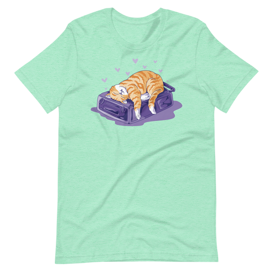 Sleeping cat suitcase | Unisex t-shirt