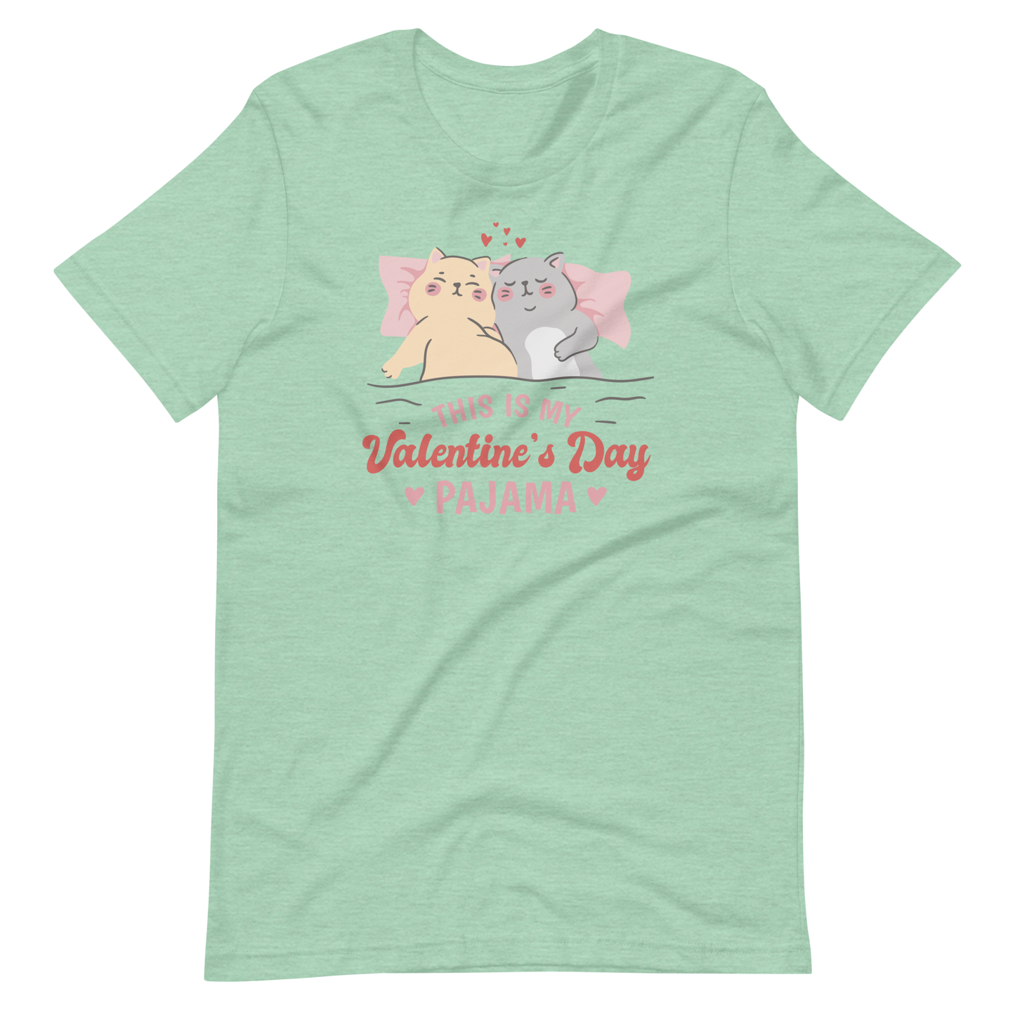 Cute cats sleeping on bed | Unisex t-shirt