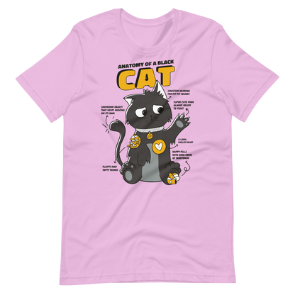 Black cat animal anatomy | Unisex t-shirt