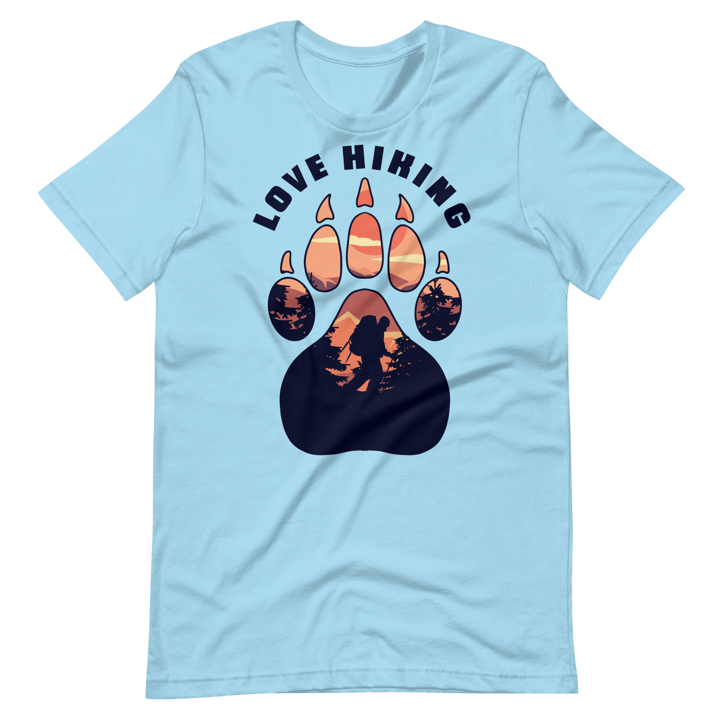 Love hiking bear paw | Unisex t-shirt