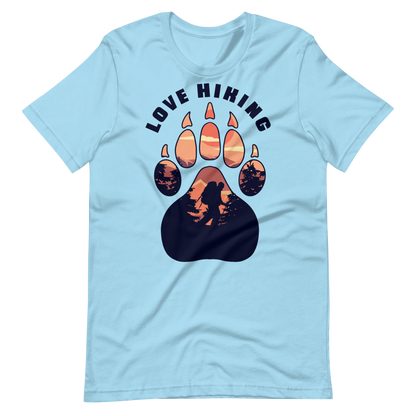 Love hiking bear paw | Unisex t-shirt