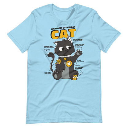 Black cat animal anatomy | Unisex t-shirt