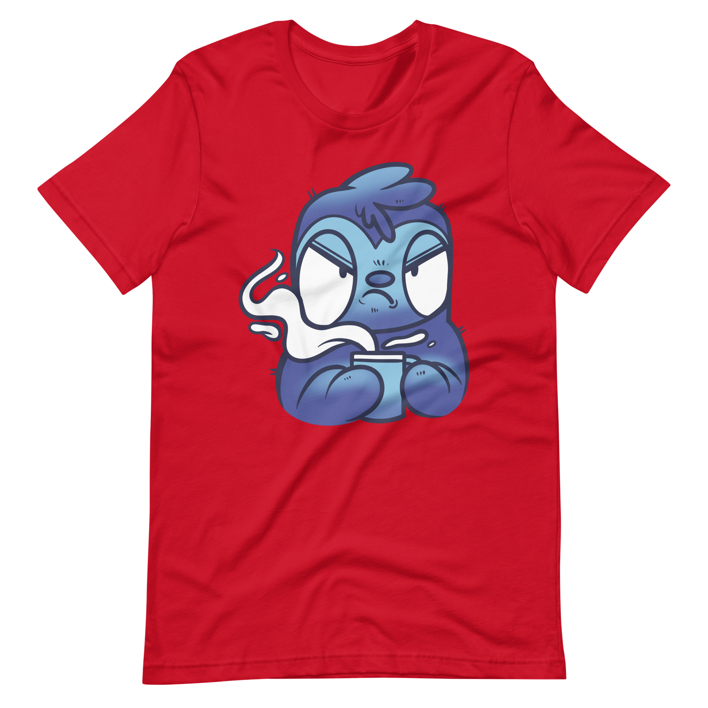 Cartoon sloth with coffee drink | Unisex t-shirt