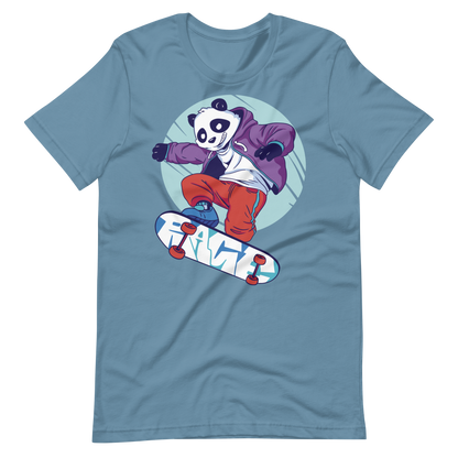 Panda skateboarding | Unisex t-shirt