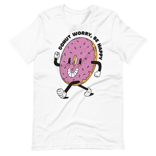 Happy cartoon donut sweet food | Unisex t-shirt