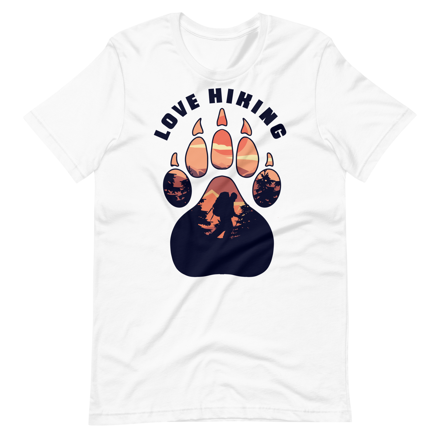 Love hiking bear paw | Unisex t-shirt