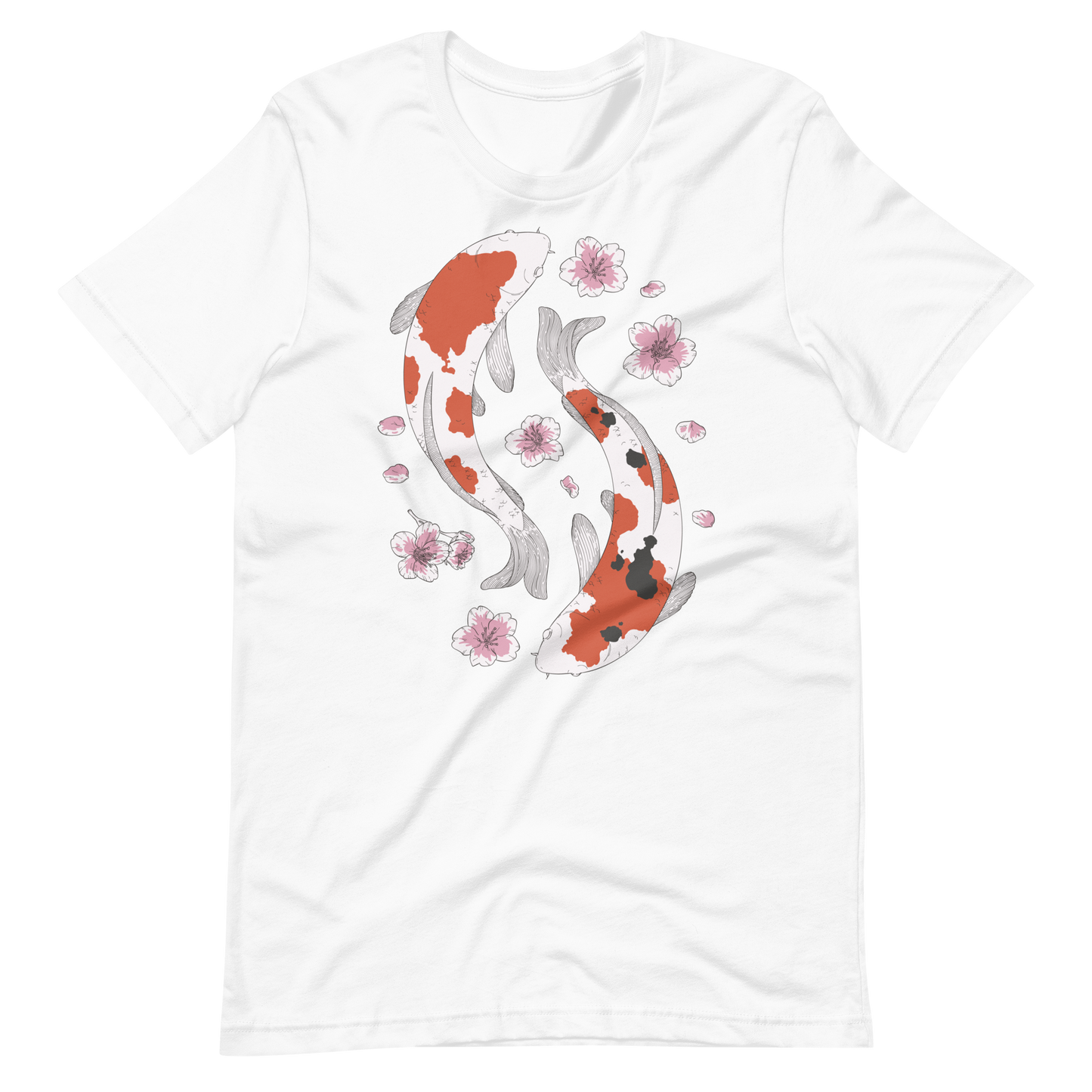 Koi fish and flowers | Unisex t-shirt