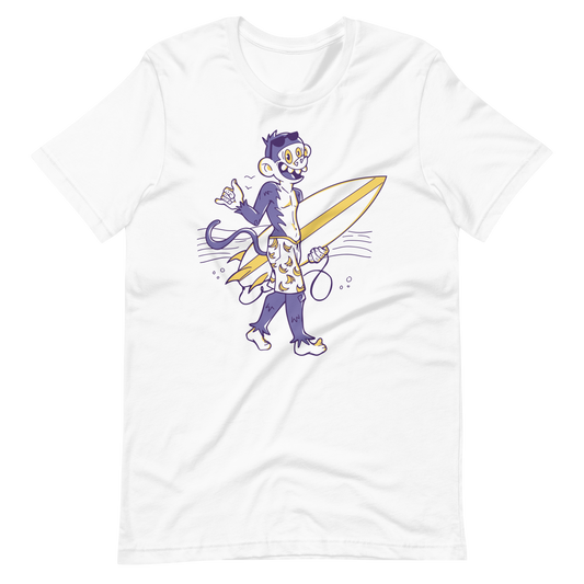 Surf monkey character | Unisex t-shirt