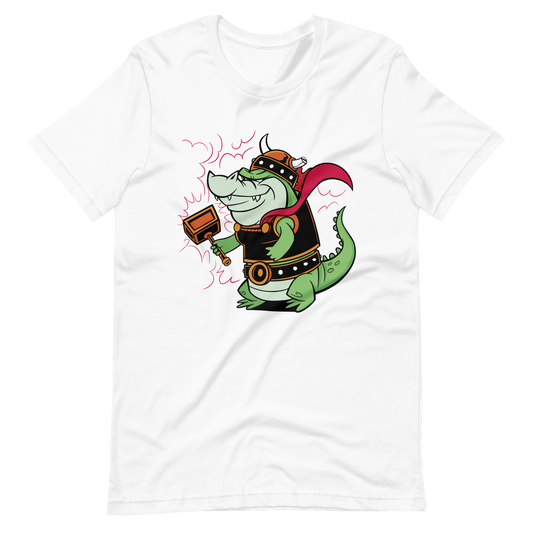 Viking alligator cartoon | Unisex t-shirt