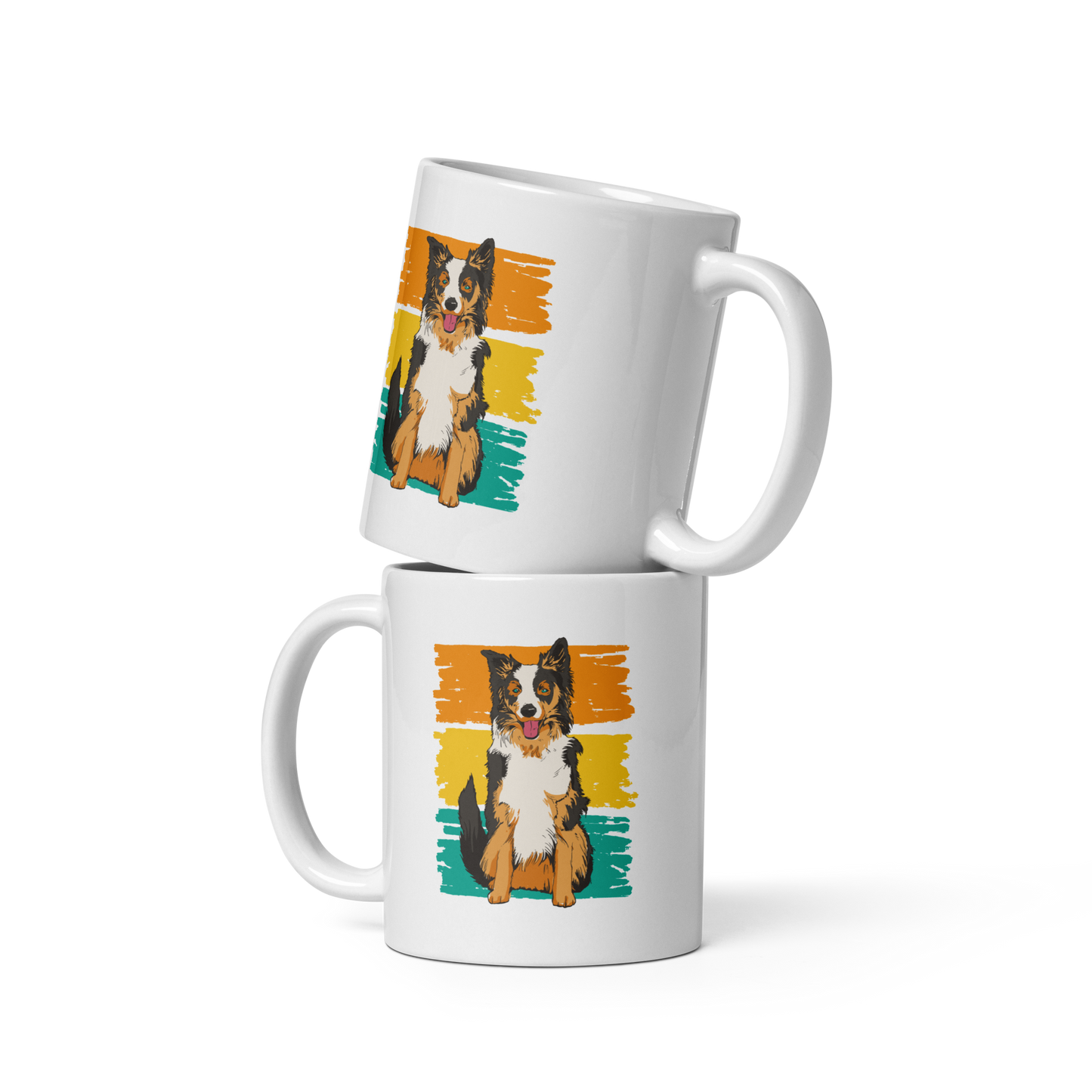 Border collie animal dog | White glossy mug