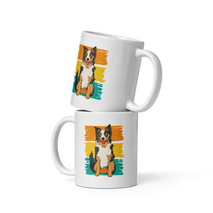 Border collie animal dog | White glossy mug