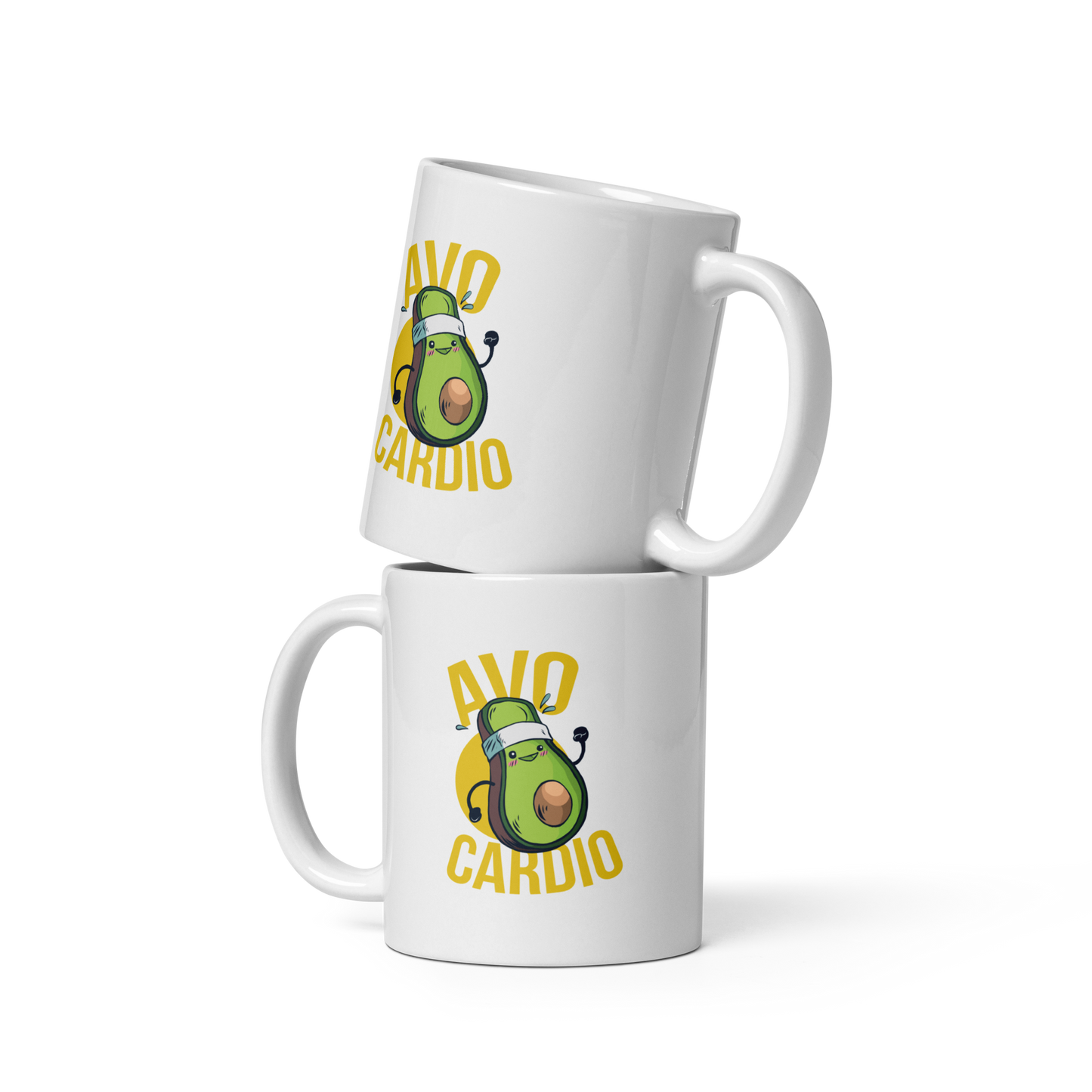 Avocardio | White glossy mug