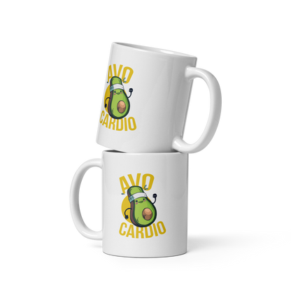 Avocardio | White glossy mug