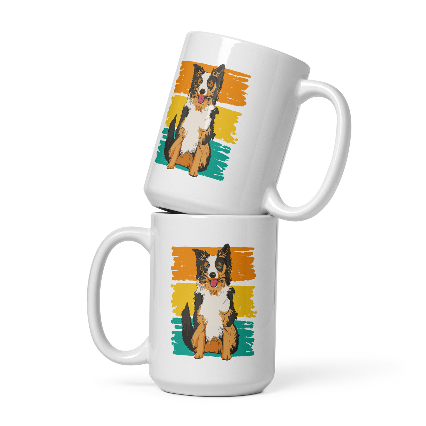 Border collie animal dog | White glossy mug