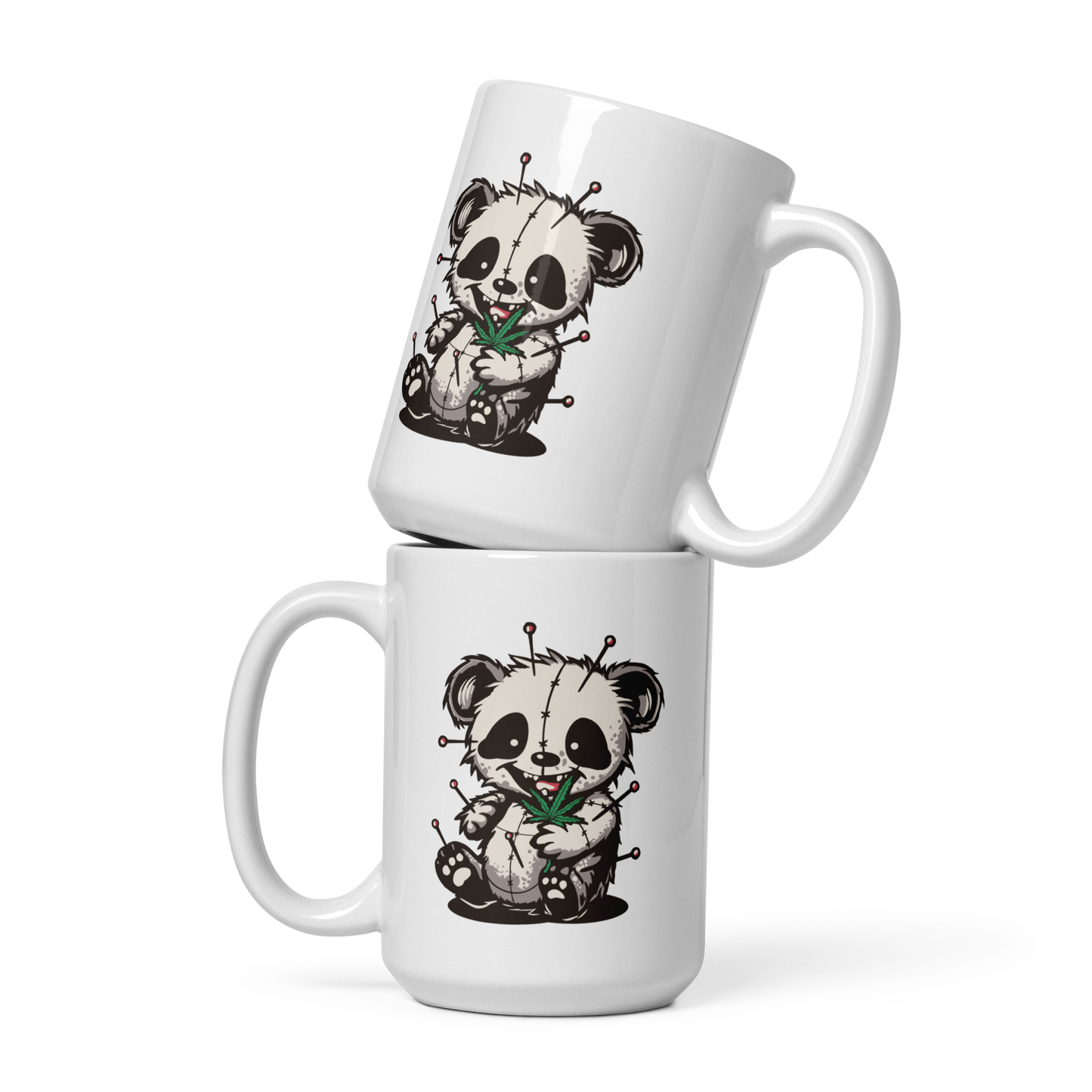 Panda bear vodoo doll | White glossy mug