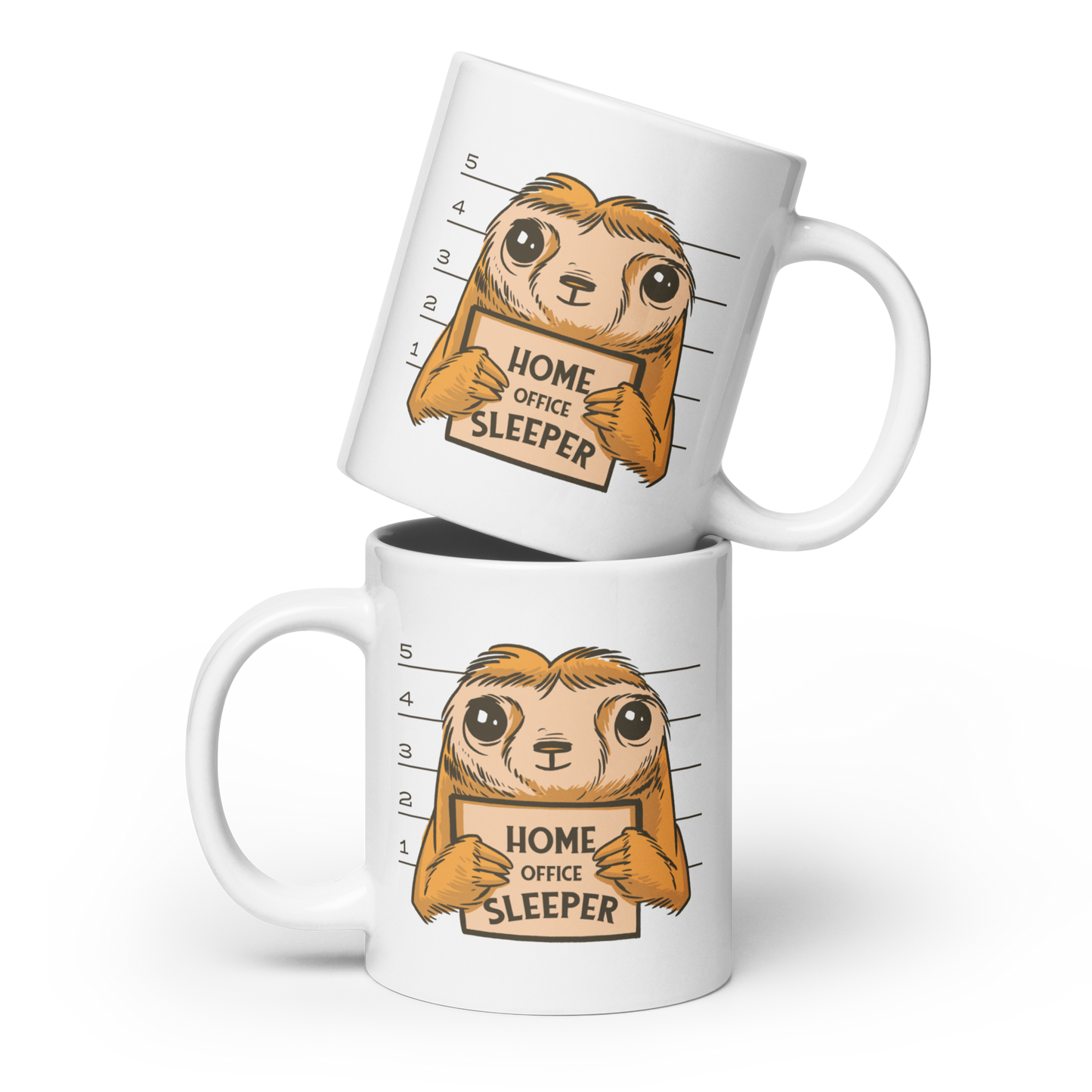 Home office sloth | White glossy mug