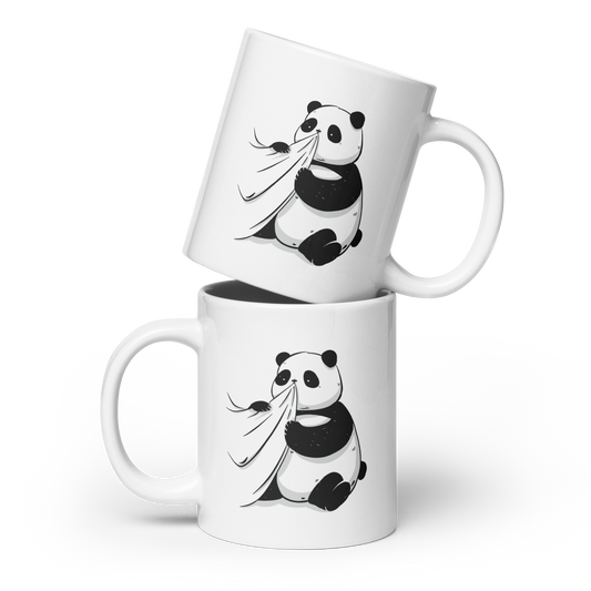 Panda bear animal cute | White glossy mug