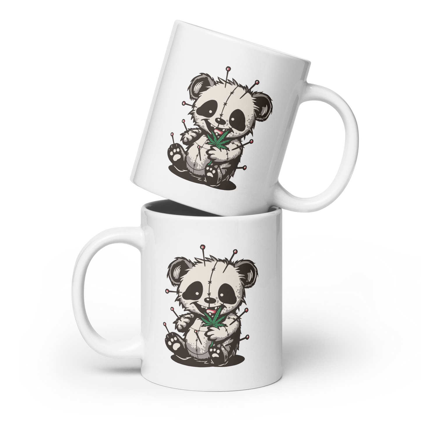 Panda bear vodoo doll | White glossy mug