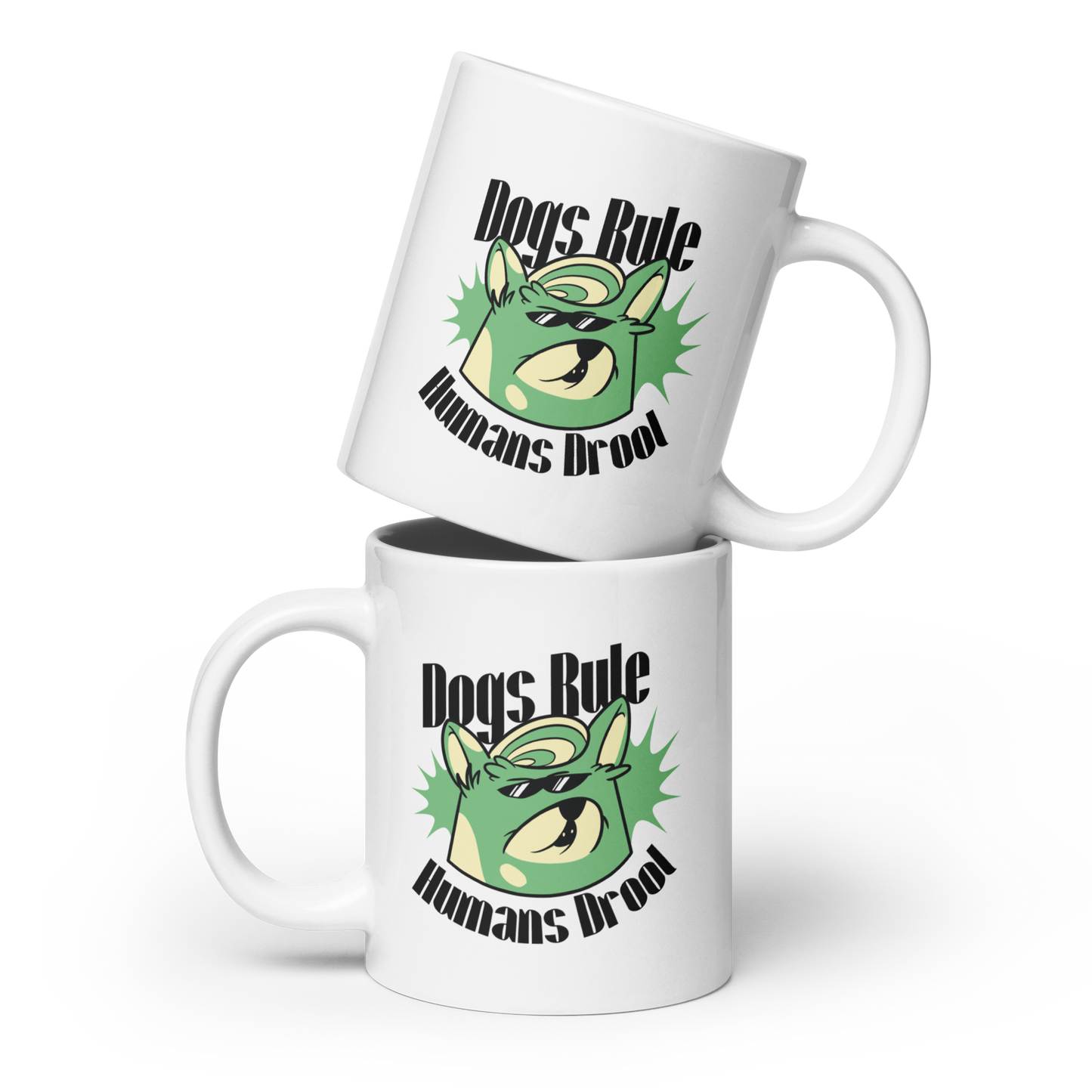 Dogs rule | White glossy mug