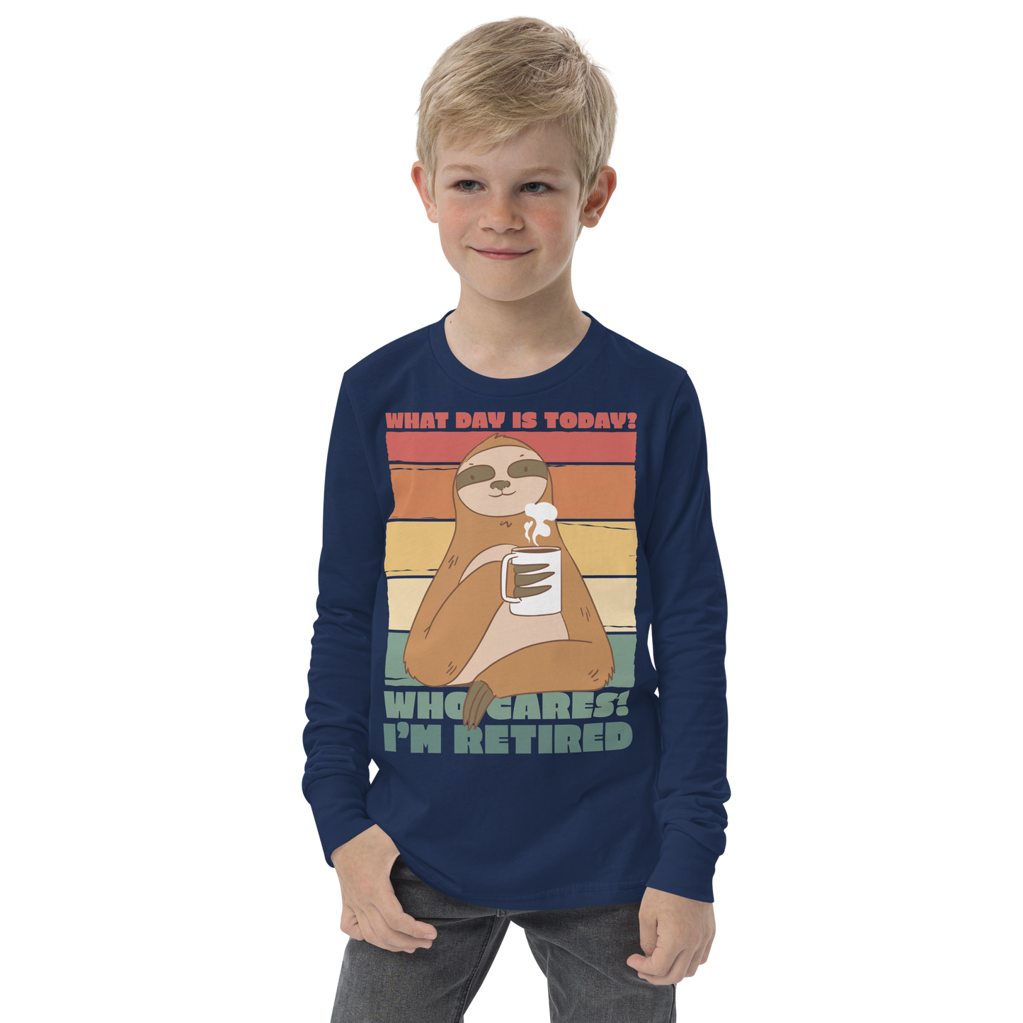 Retired quote sloth | Youth Long Sleeve Tee