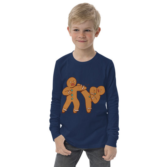 Gingerbread men fight | Youth Long Sleeve Tee