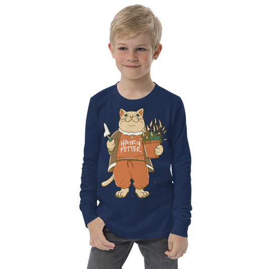 Cat animal with plant | Youth Long Sleeve Tee