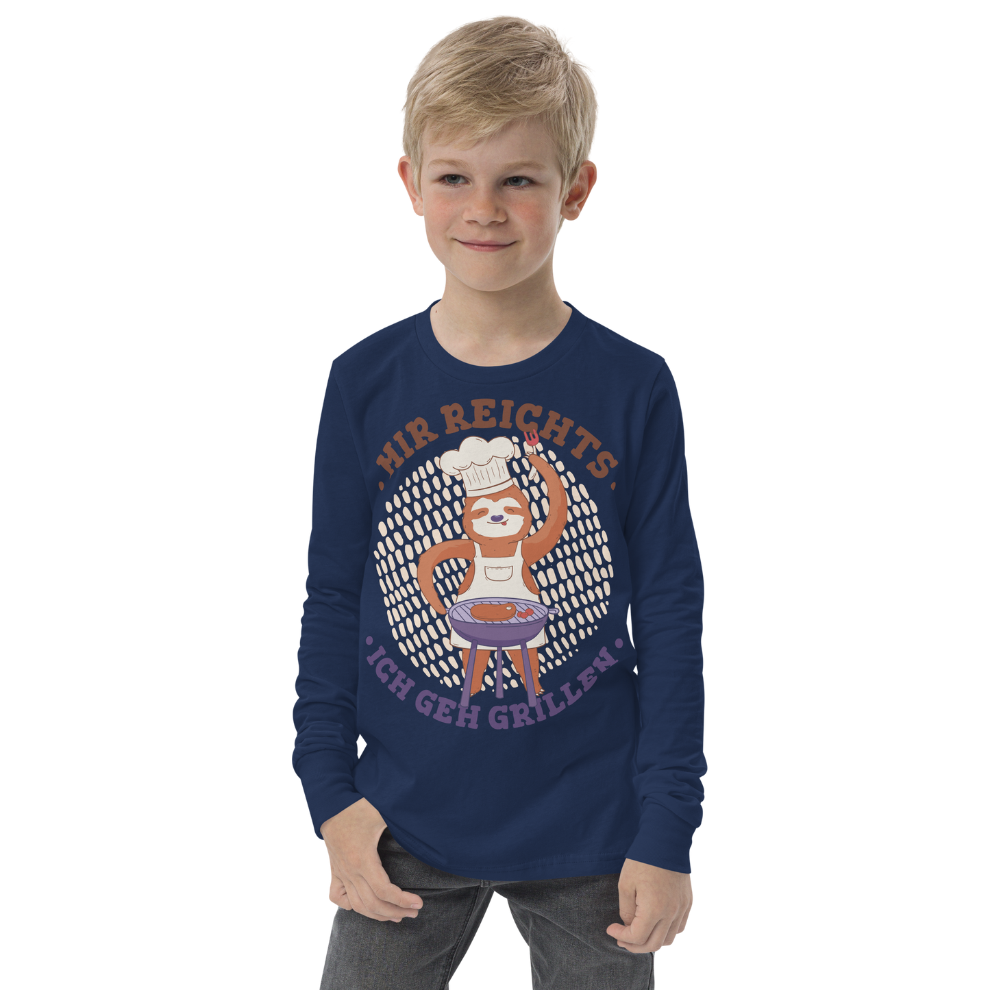 Sloth animal cooking barbecue | Youth Long Sleeve Tee