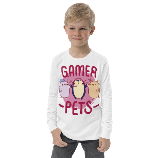 Cute gamer pets | Youth Long Sleeve Tee